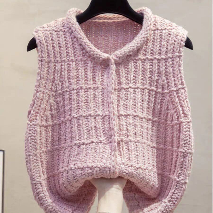 Vintage Fashion Newtown - Şık Yaş Azaltıcı Kalın Çizgili Hırka