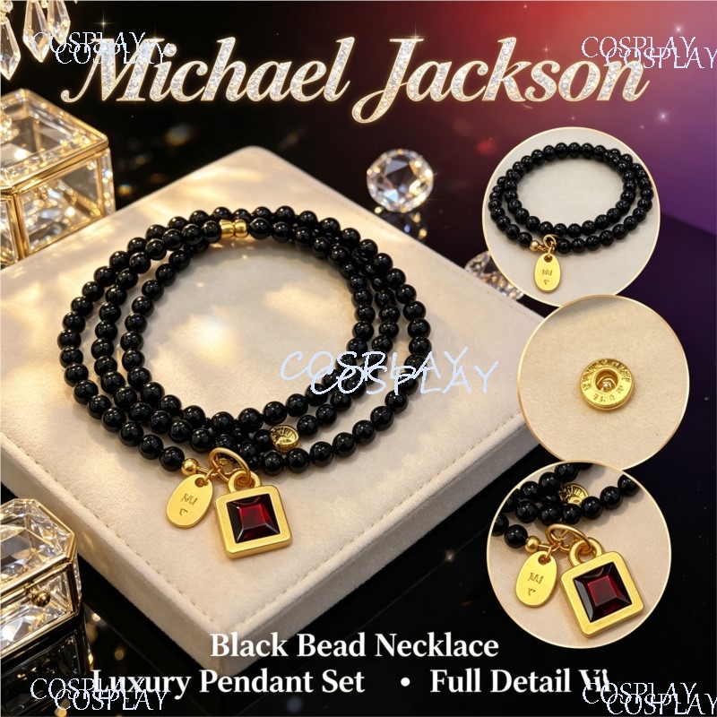 Vintage Fashion Necklace - Vintage Boncuklu Kolye Michael Jackson Cosplay