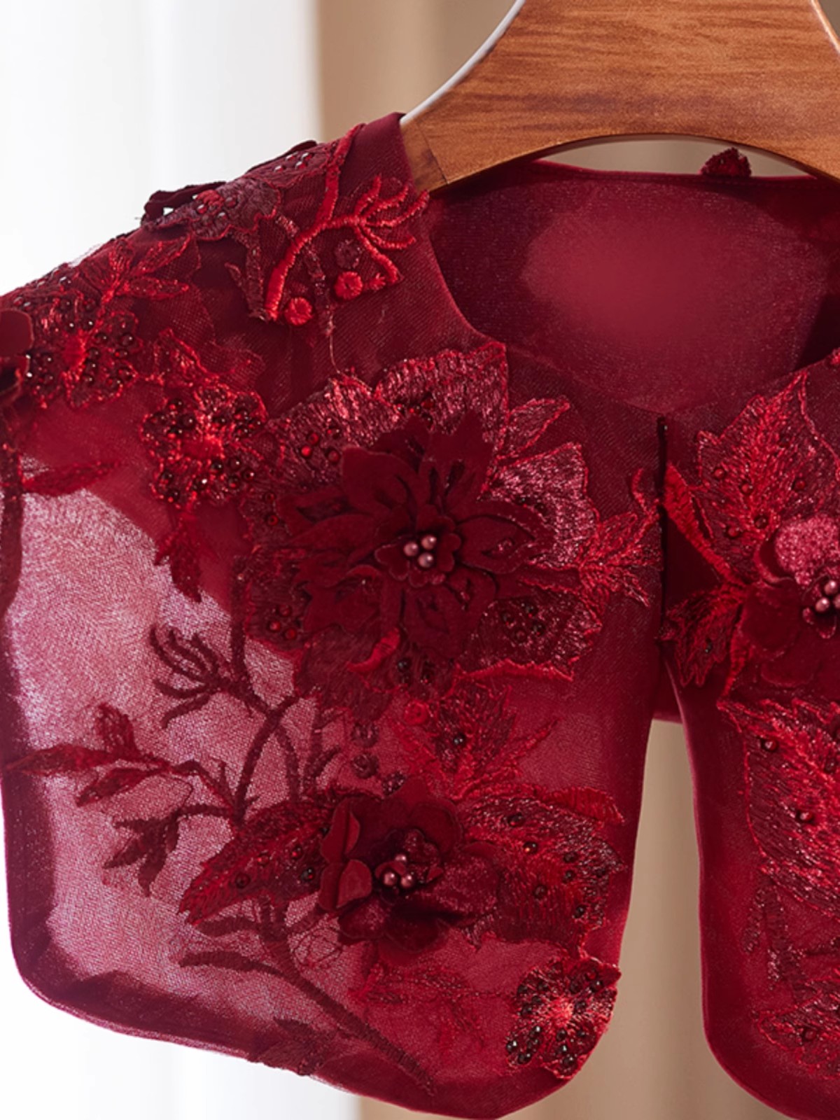 Kadın Moda Nakış Şarap Kırmızı - Vintage Fashion In Chinese incelemesi ve fiyatı