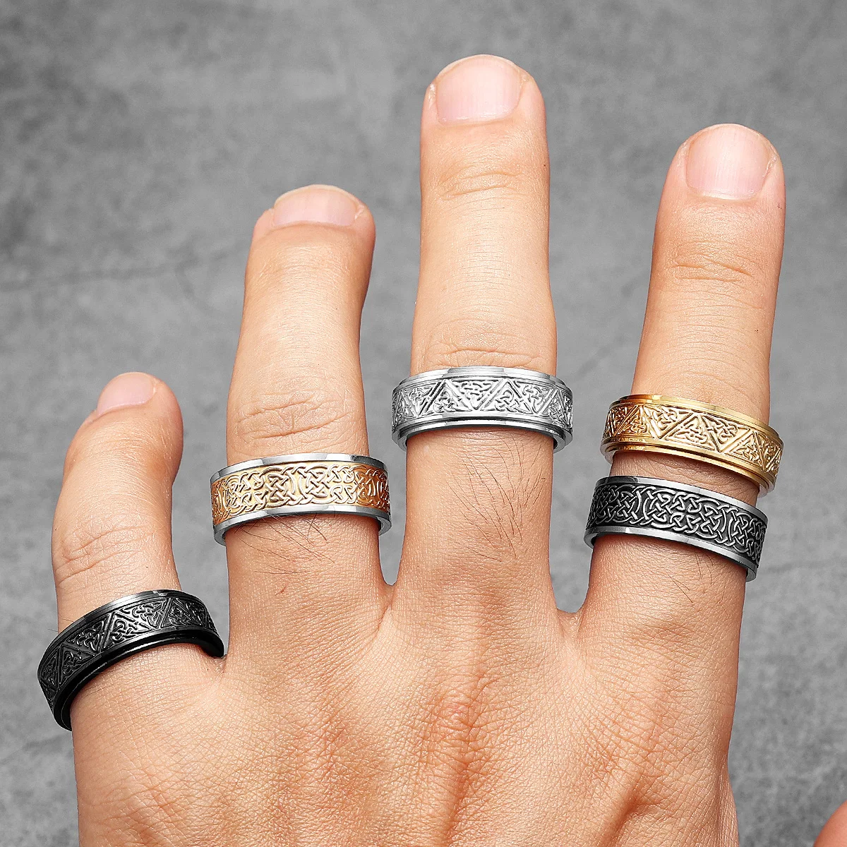 Viking Celtic Knot Erkek Yüzük - Vintage Fashion Newtown incelemesi ve fiyatı