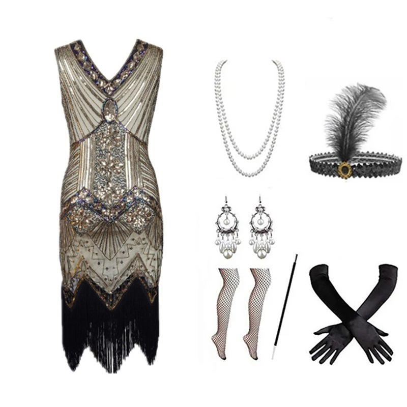 Kadınlar 1920'ler Flapper Elbi - Vintage Slip Dress incelemesi ve fiyatı