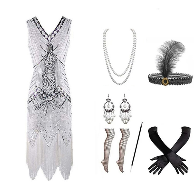 Kadınlar 1920'ler Flapper Elbi - Vintage Slip Dress incelemesi ve fiyatı