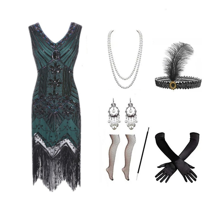 Kadınlar 1920'ler Flapper Elbi - Vintage Slip Dress incelemesi ve fiyatı