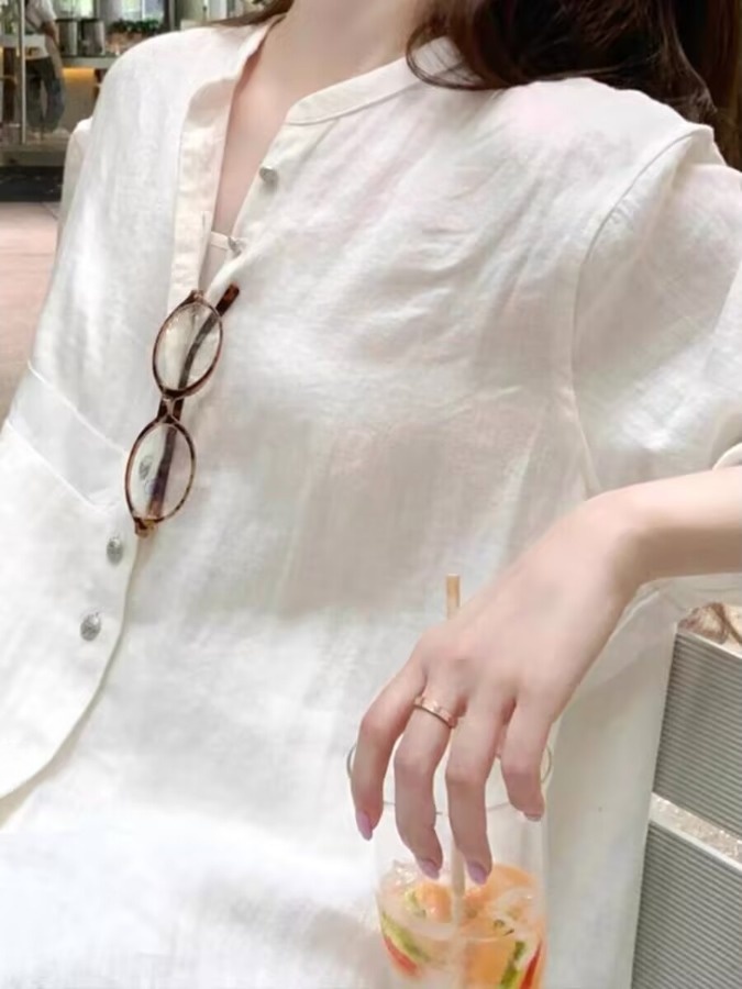 Bayan Beyaz Keten Güneş Koruyu - Vintage Fashion Meaning incelemesi ve fiyatı