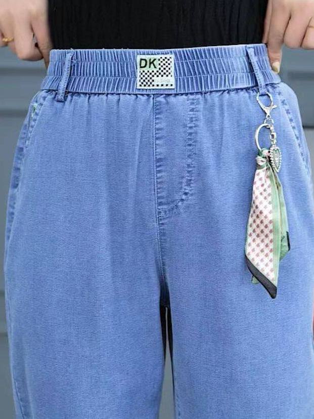 Yüksek Bel Düz Paça Buz İpek K - Mom Jean High Rise incelemesi ve fiyatı